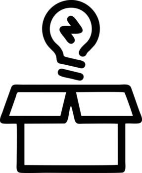 Idea solution icon symbol vector image. Illustration of the creative innovation concept design. EPS 10