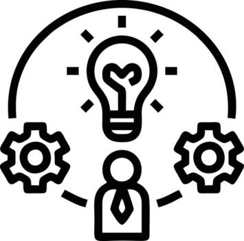 Idea solution icon symbol vector image. Illustration of the creative innovation concept design. EPS 10
