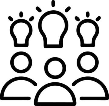Idea solution icon symbol vector image. Illustration of the creative innovation concept design. EPS 10