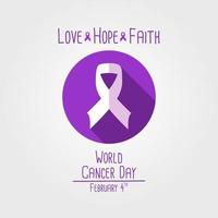 World Cancer Day concept banner background. Vector Illustration