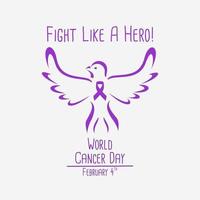 World Cancer day to raise awareness of cancer. Vector illustration design