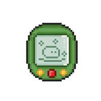 mini retro game console in pixel art style vector