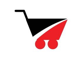 Shopping cart logo icon design template isolated vector