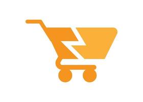 Shopping cart logo icon design template isolated vector