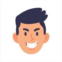 Face Profile Images, Vector illustration in flat style