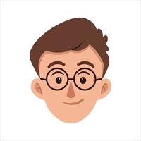 cara perfil imágenes, vector ilustración en plano estilo