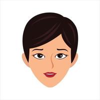 Face Profile Images, Vector illustration in flat style