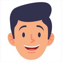 Face Profile Images, Vector illustration in flat style