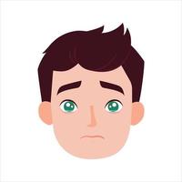 Face Profile Images, Vector illustration in flat style