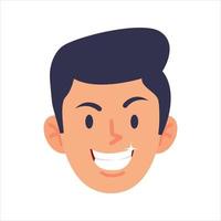 Face Profile Images, Vector illustration in flat style