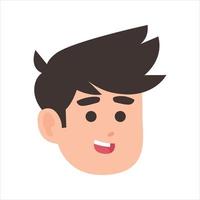 Face Profile Images, Vector illustration in flat style