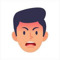 Face Profile Images, Vector illustration in flat style