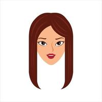 Face Profile Images, Vector illustration in flat style