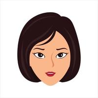 Face Profile Images, Vector illustration in flat style