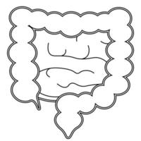 Intestines icon in trendy flat style. Symbol for your web site design, logo, app, UI vector