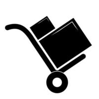 Handcart icon, vector illustration. Flat design style