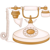 Transparent antique old telephone png