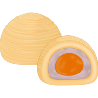 ásia tradicional Comida espiral inhame pastelaria preenchidas com ovo gema e inhame, meio outono festival mooncake png
