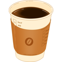 Hot coffee in paper cup png