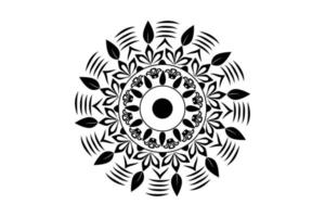 Simple Mandala coloring page. Ornament round mandala. Geometric circle element. kaleidoscope, medallion, yoga, india, arabic. Coloring page for kids and adults. Luxury Mandala background vector