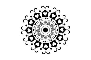 sencillo mandala colorante página. ornamento redondo mándala geométrico circulo elemento. caleidoscopio, medallón, yoga, India, Arábica. colorante página para niños y adultos lujo mandala antecedentes vector