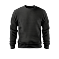 Black sweatshirt isolated. cut out png