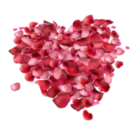 Heart from rose petals. png
