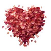 Heart from rose petals. png