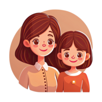moeder en dochter tekenfilm png