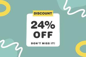 24 percent Sale and discount labels. price off tag icon flat design. vector