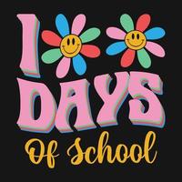 100 Days Of School Vector T-shirt Design