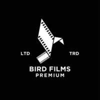 película tira pájaro logo icono diseño vector