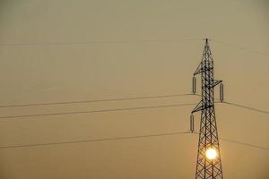 Electrical power pylons photo
