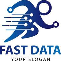 fast data logo. data logo vector