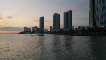 city scape view of Batu Feringgi during sunrise video