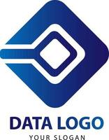 único y icónico sencillo datos logo. datos logo vector