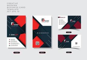 Modern Creative vertical and Horizontal layout Clean Business Card Template set.   styles card vector illustration eps 10.