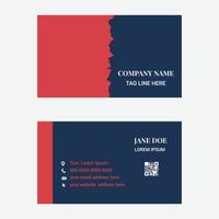 sencillo brillante dos color negocio tarjeta diseño para profesional, particular vector