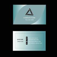 Modern corporate business card design template with penrose triangle vector