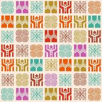 Aztec fabric pattern. Pattern seamless background vector retro style.