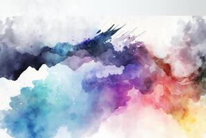 Abstract colorful watercolor background photo