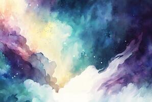 Abstract colorful watercolor background photo