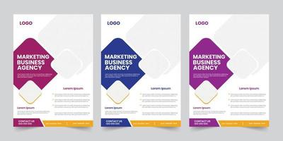 Business agency new print flyer design with fully source eps file vector