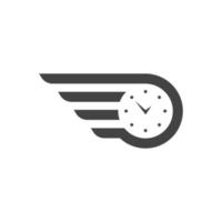 clock icon vector flat illustration