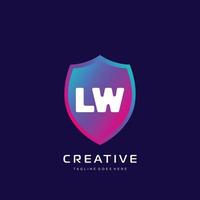 LW initial logo With Colorful template vector. vector