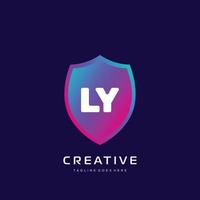 LY initial logo With Colorful template vector. vector