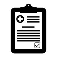 Medical form, medical report. Characters. Clipboard with a cross vector