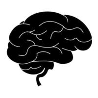 icono de ilustración de cerebro para diseño web aislado sobre fondo blanco vector