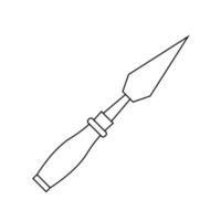 Chisel Icon Shadow Reflection Design vector