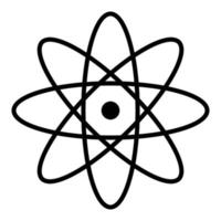 Atom icon illustrator vector. Simple atom symbol vector